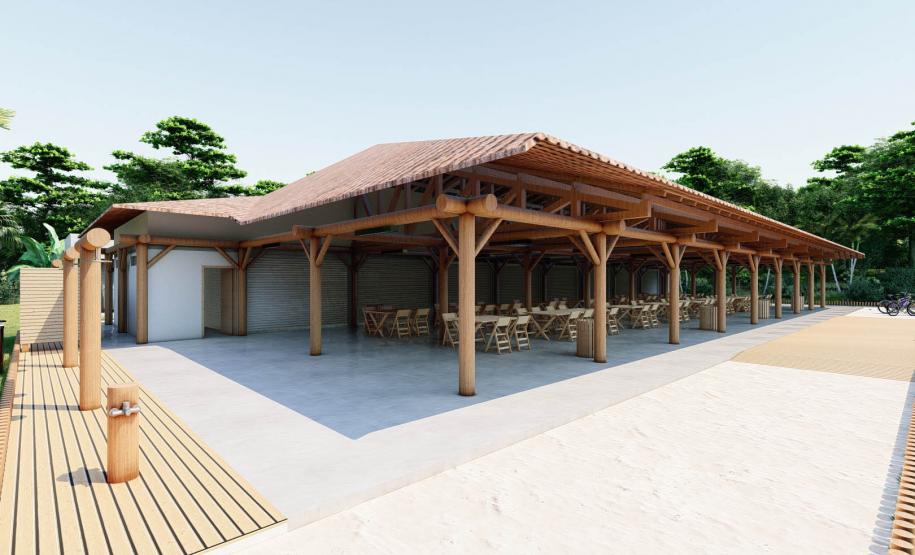 Maquete em 3D do projeto