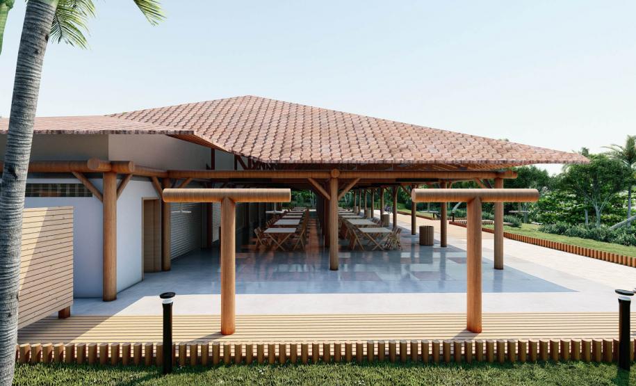 Maquete em 3D do projeto