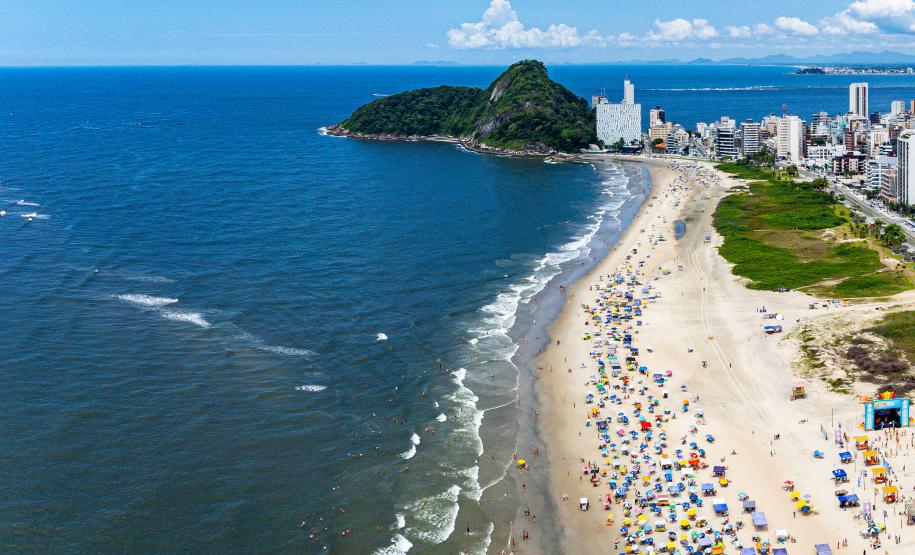 Foto aérea do litoral paranaense