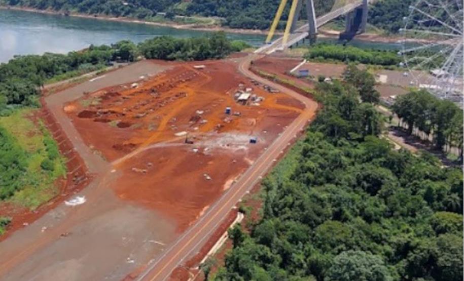 Área da fiscalização em visão aérea