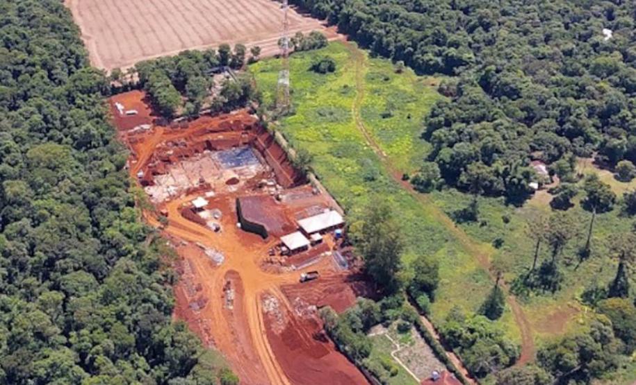 Área da fiscalização em visão aérea