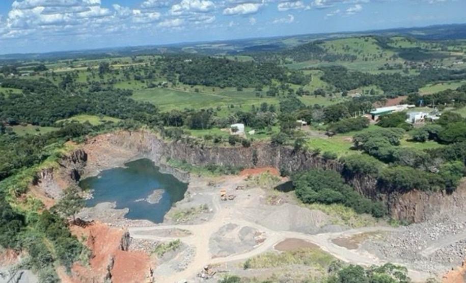 Área da fiscalização em visão aérea