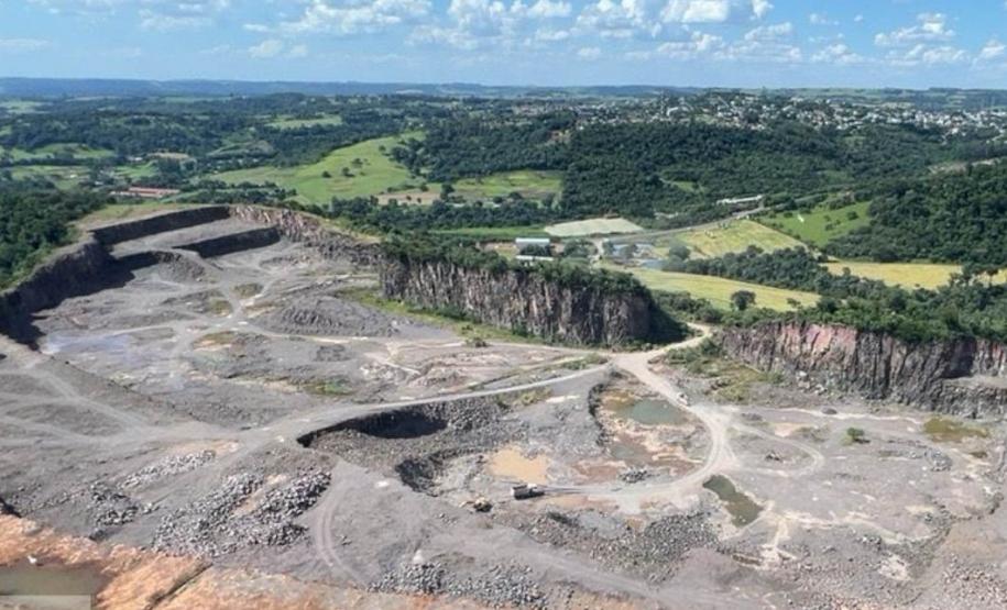 Área da fiscalização em visão aérea