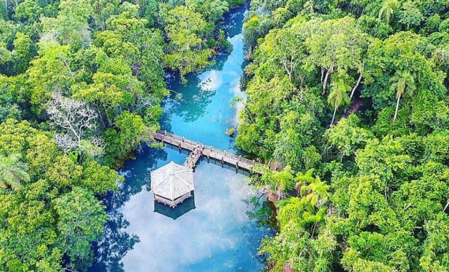 vista paradisíaca aérea da rppn