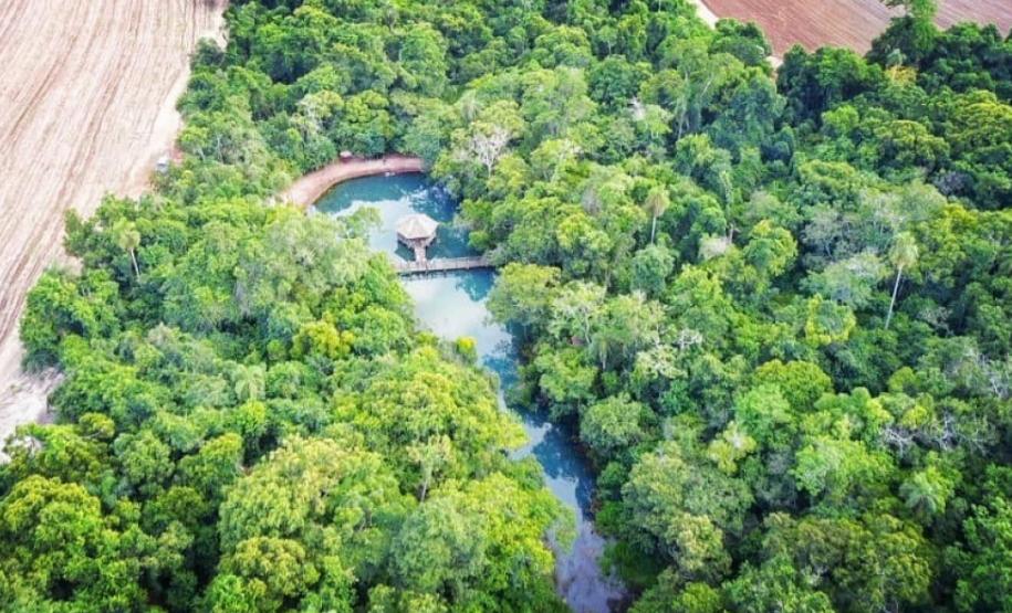 vista paradisíaca aérea da rppn
