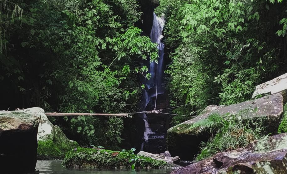 ponte corda da trilha da rppn
