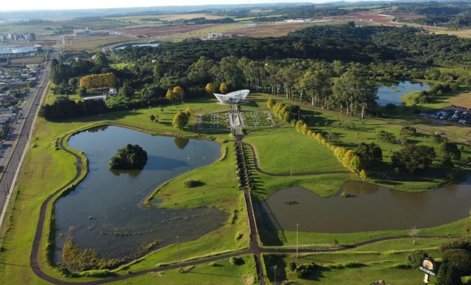 Foto aérea da cidade de Guarapuava