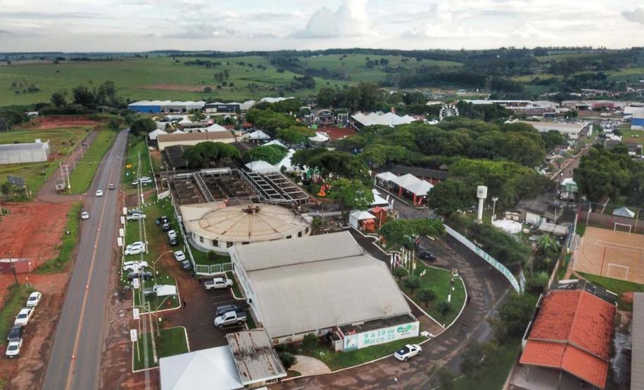 Foto aérea do espaço da Expo Umuarama
