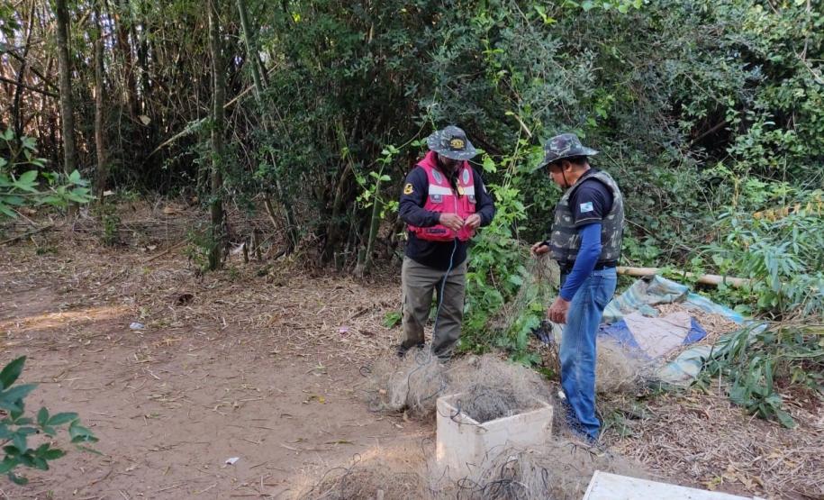 Foto de agentes em ação de fiscalização