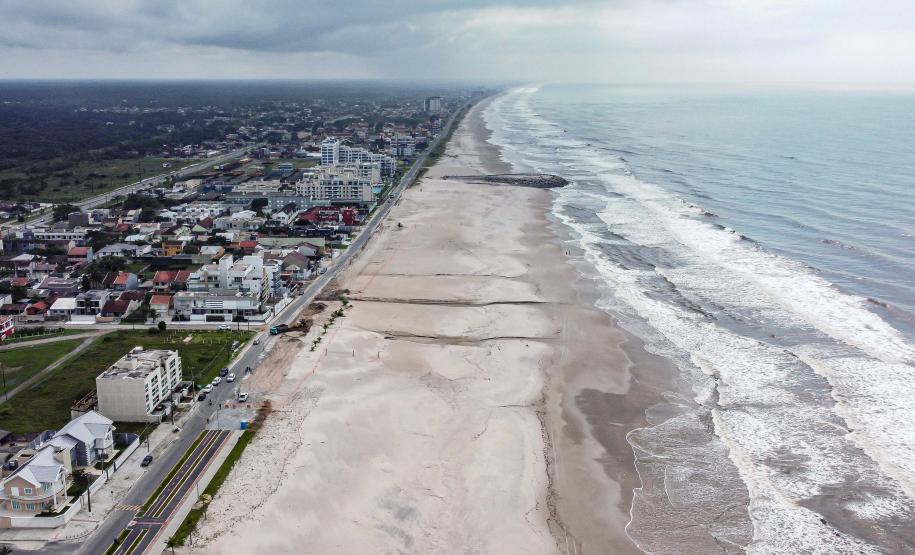 VISTA AÉREA CONSTRUÇÃO DA ORLA DE MATINHOS