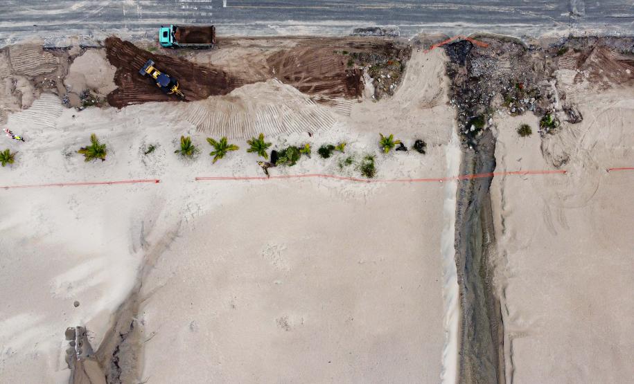 VISTA AÉREA CONSTRUÇÃO DA ORLA DE MATINHOS