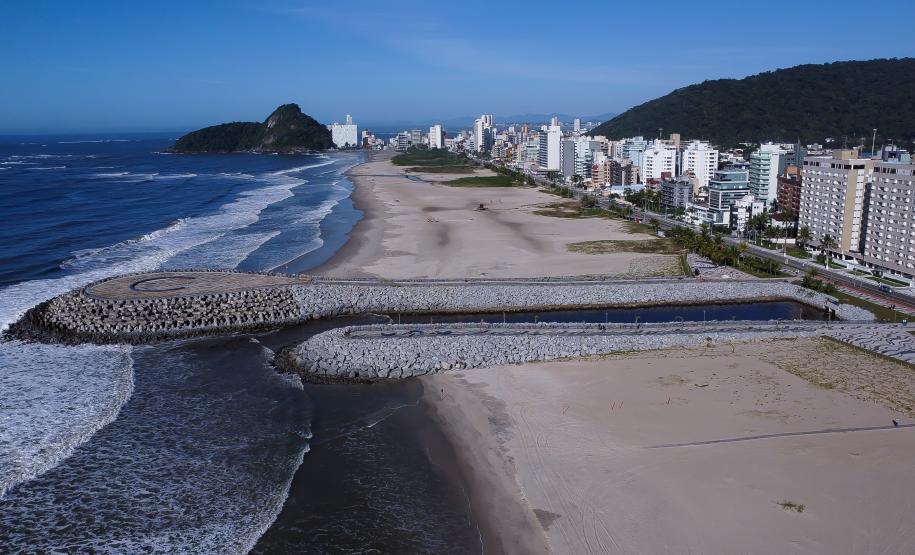 vista aérea obras em matinhos