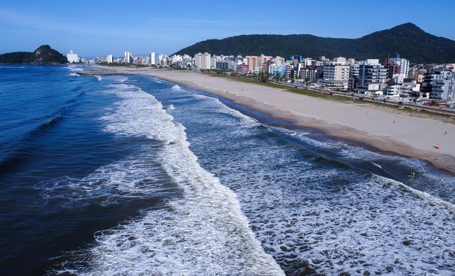 vista aérea obras em matinhos