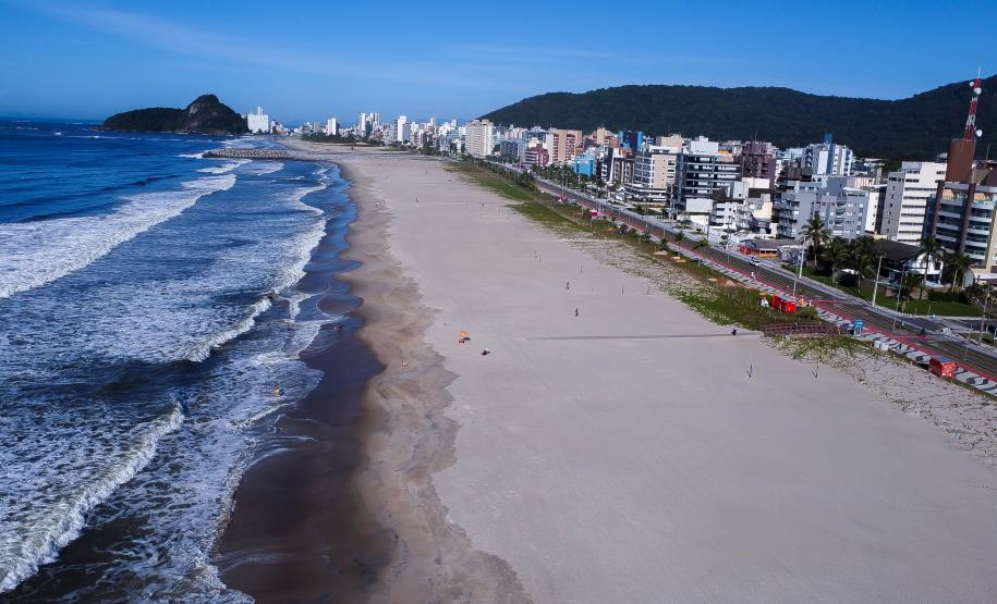 vista aérea obras em matinhos