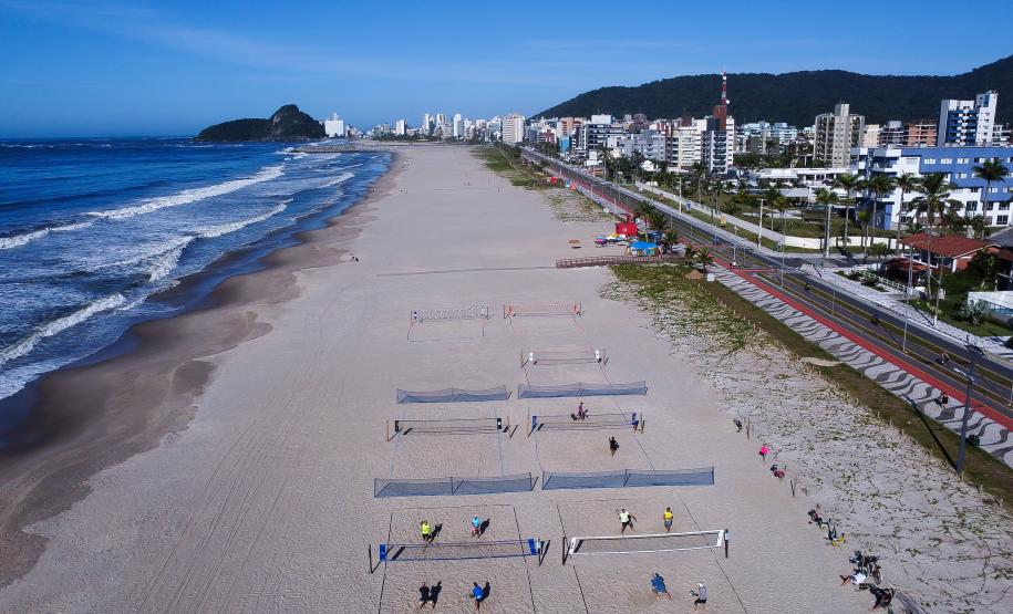 vista aérea obras em matinhos
