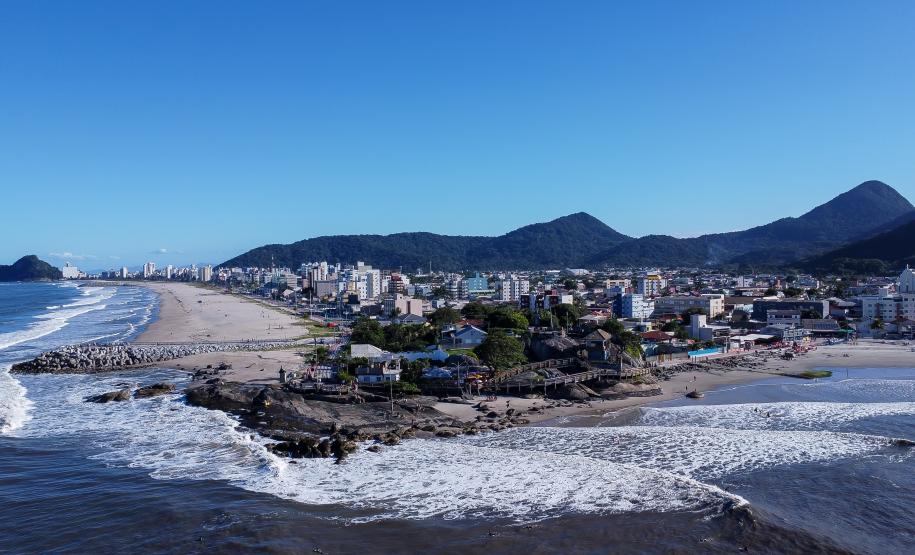 vista aérea obras em matinhos