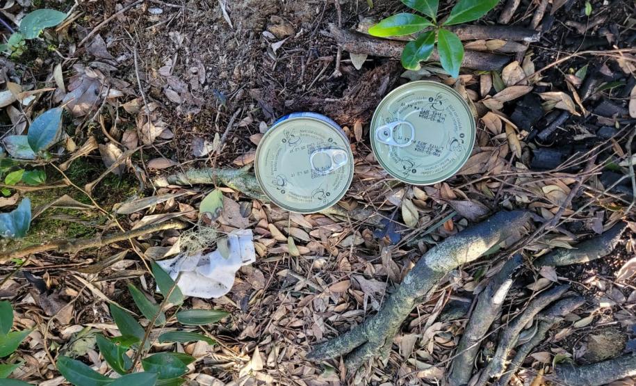 Descarte de dejetos e resíduos na natureza