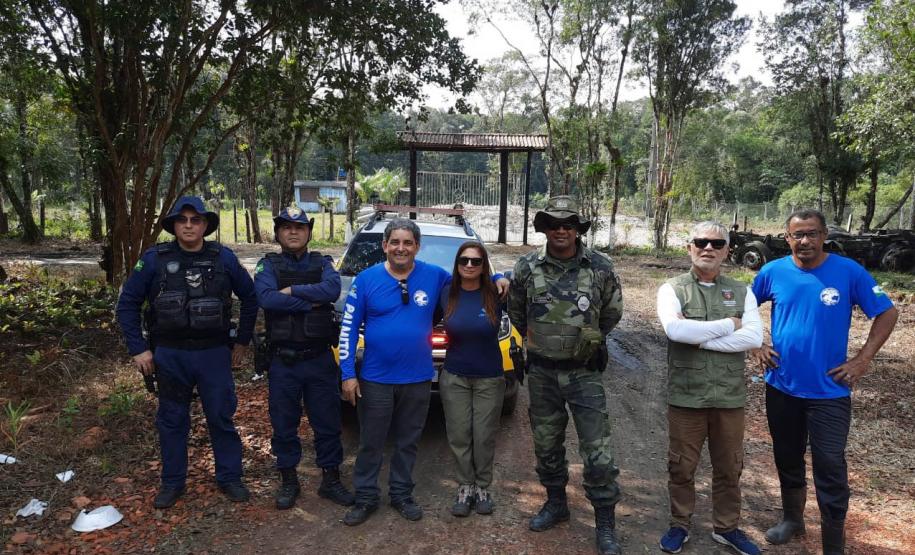 Foto de ação de fiscalização no litoral