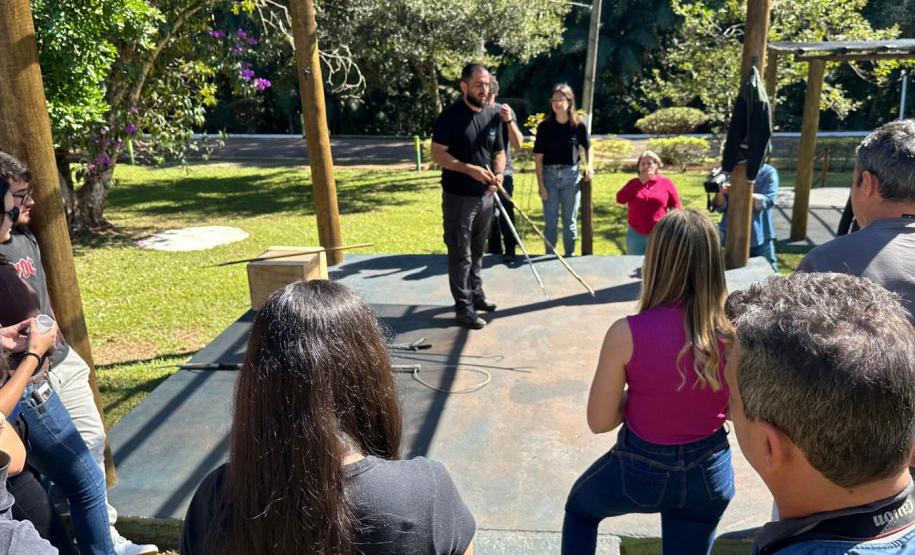 Foto de curso de manejo serpentes no Parque Lago Azul