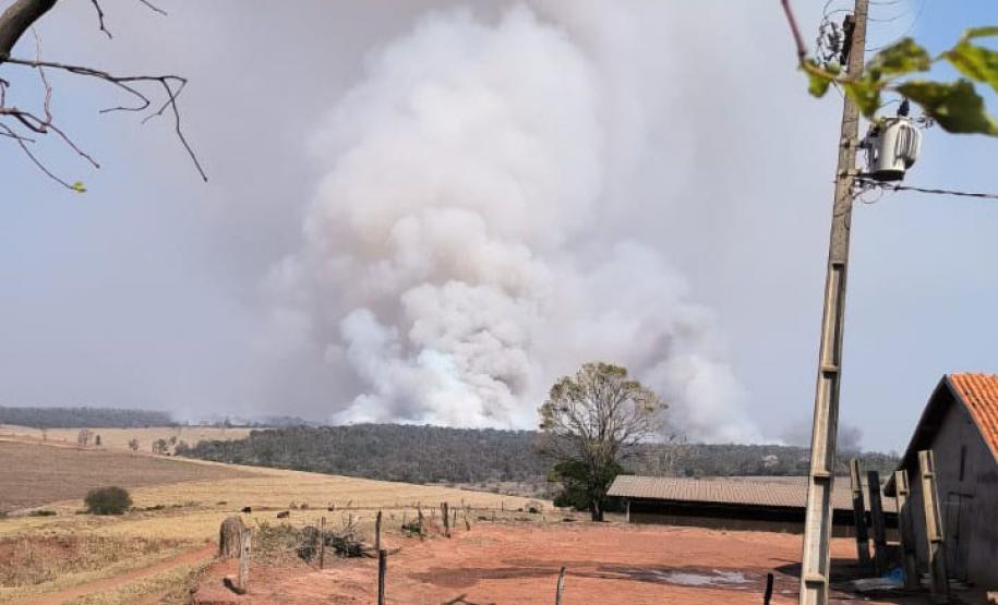 FUMAÇA EM MEIO AO CAMPO