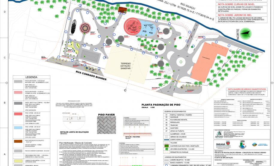 Foto da planta do Parque Municipal do Cais