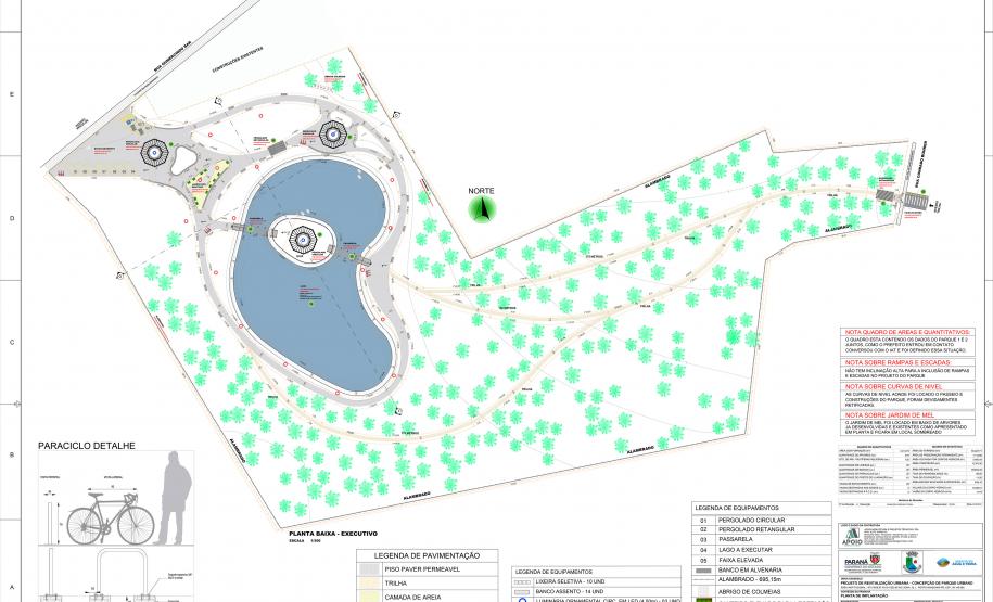 Foto da planta do Parque Municipal do Cais