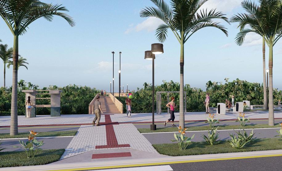 Foto do projeto da Orla de Pontal