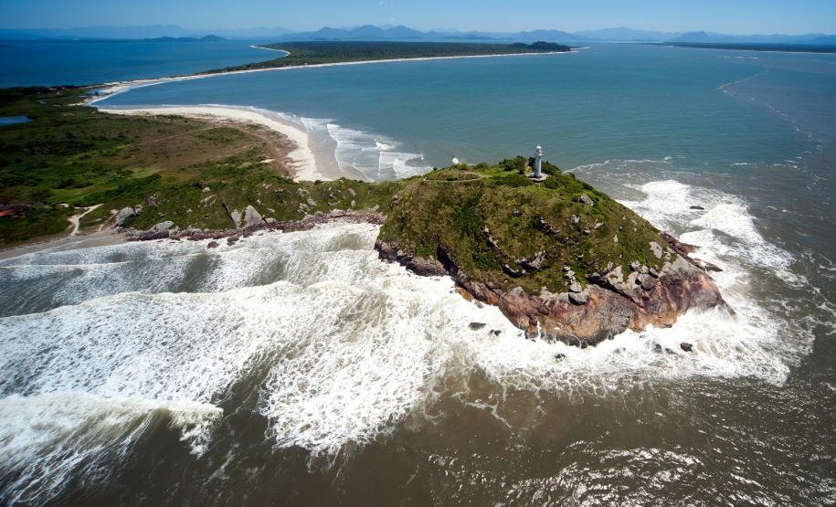 Foto aérea da Ilha do Mel