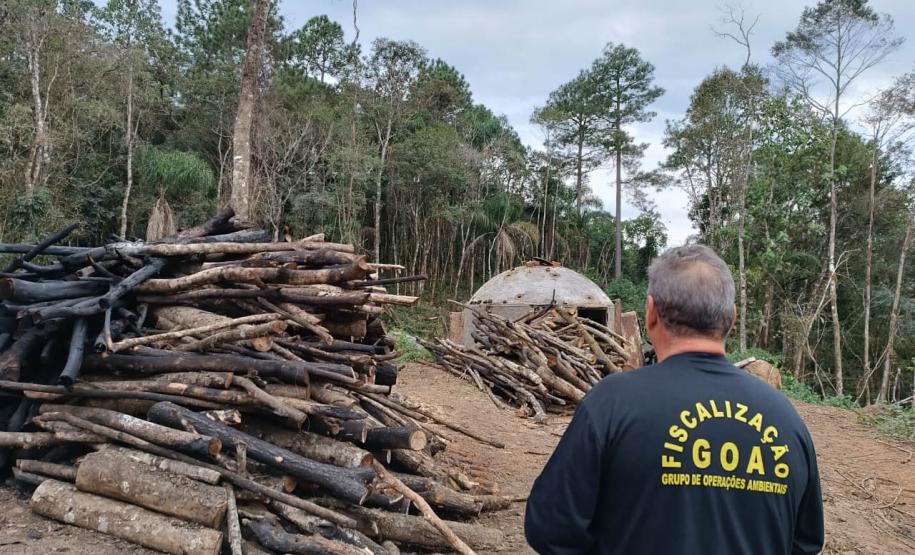 Foto de operação de fiscalização do IAT