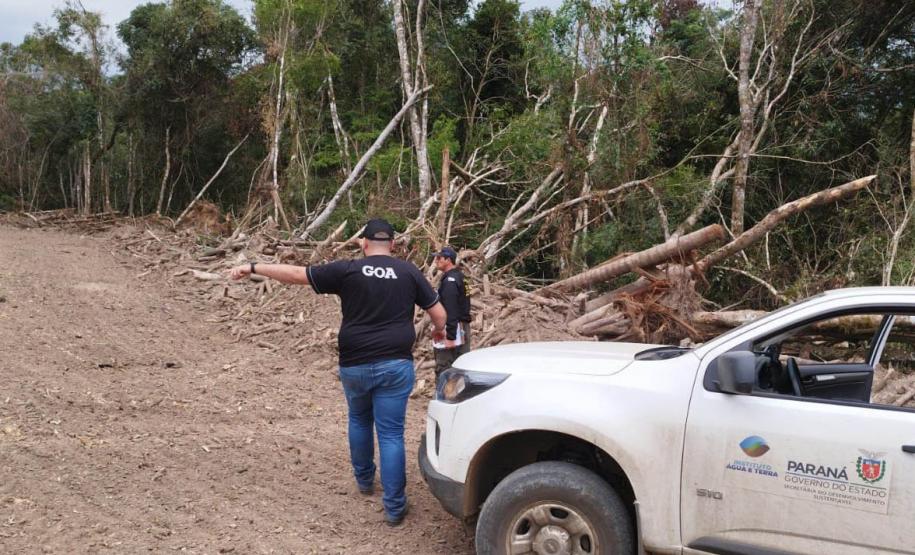 Foto de operação de fiscalização do IAT