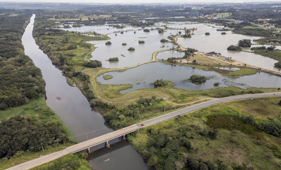 Foto aérea da Reserva Hídrica