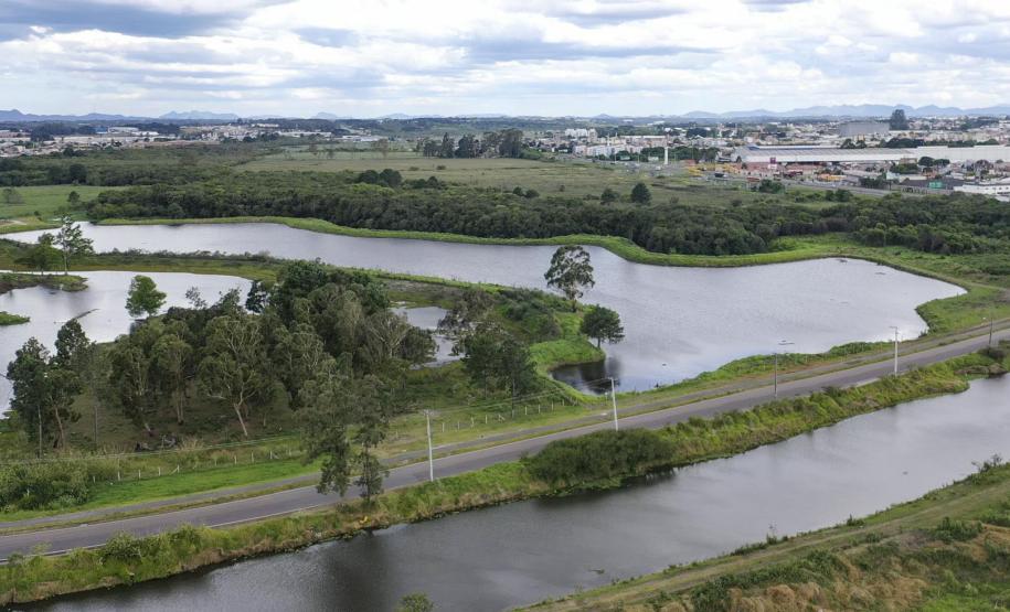 Foto aérea da Reserva Hídrica