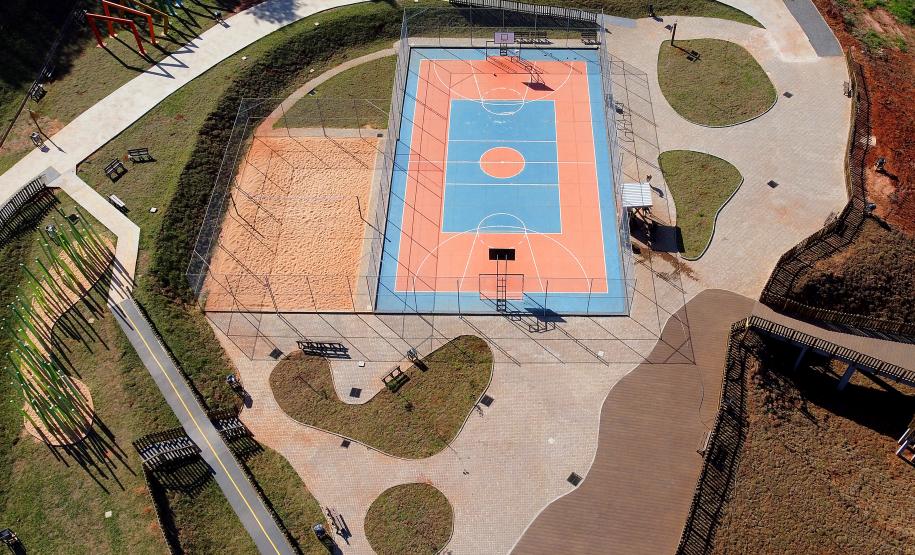 Foto aérea de parque urbano de cianorte