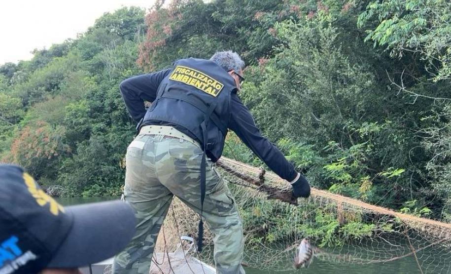 Foto de operação de fiscalização da Piracema