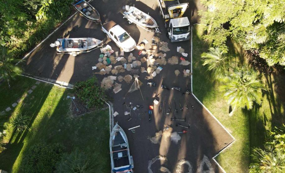 Foto de operação de fiscalização da Piracema