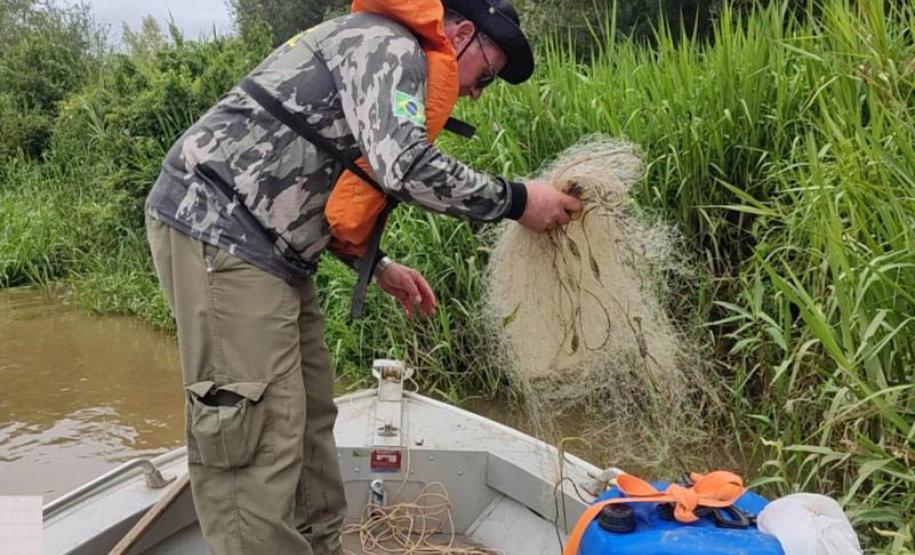 Foto de operação de fiscalização de pesca predatória