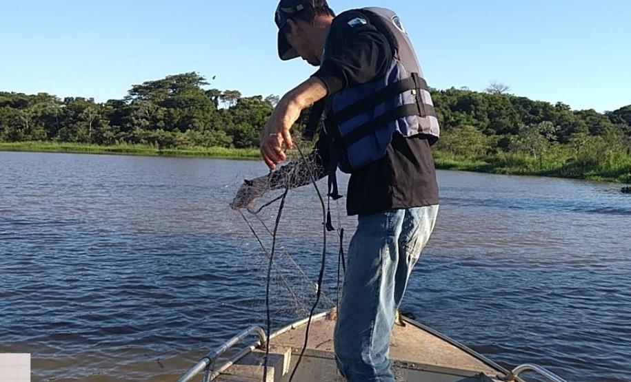 Foto de operação de fiscalização de pesca predatória