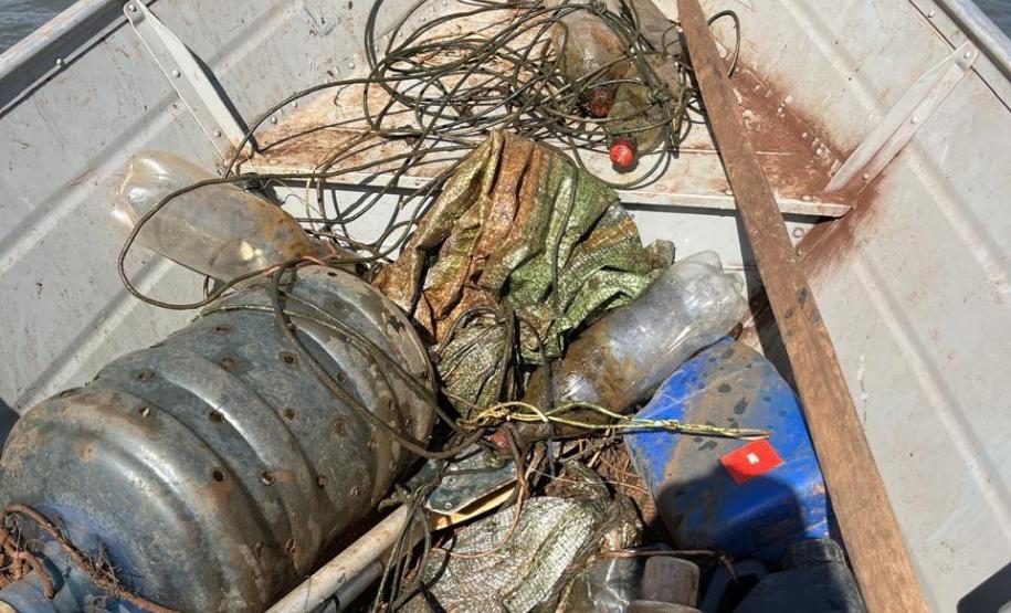 Foto de operação de fiscalização de pesca