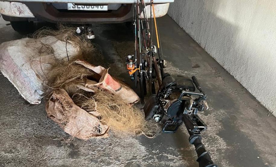 Foto de operação de fiscalização de pesca