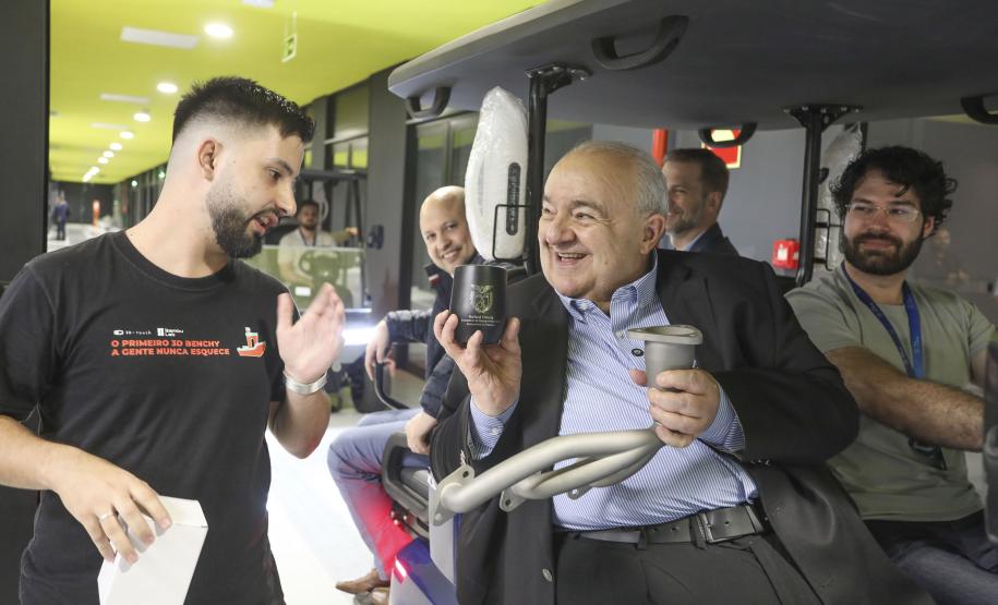 Fotos de visita do Secretário à Fiep