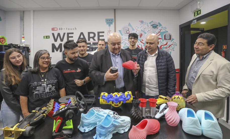 Fotos de visita do Secretário à Fiep
