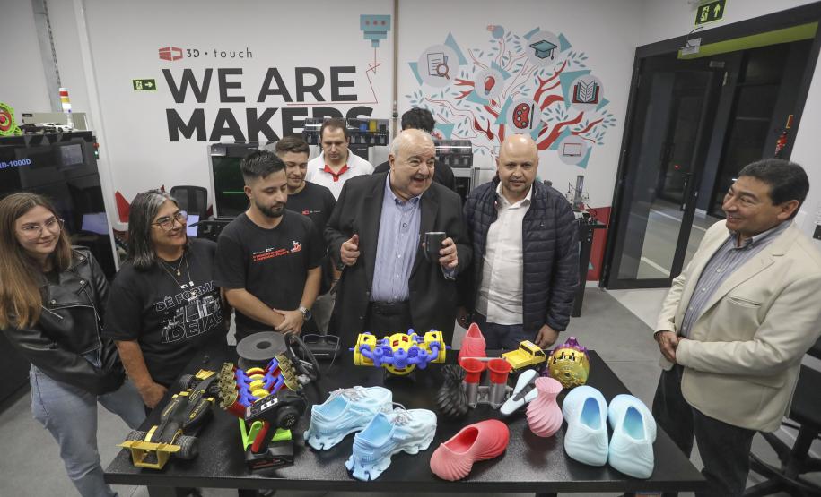 Fotos de visita do Secretário à Fiep