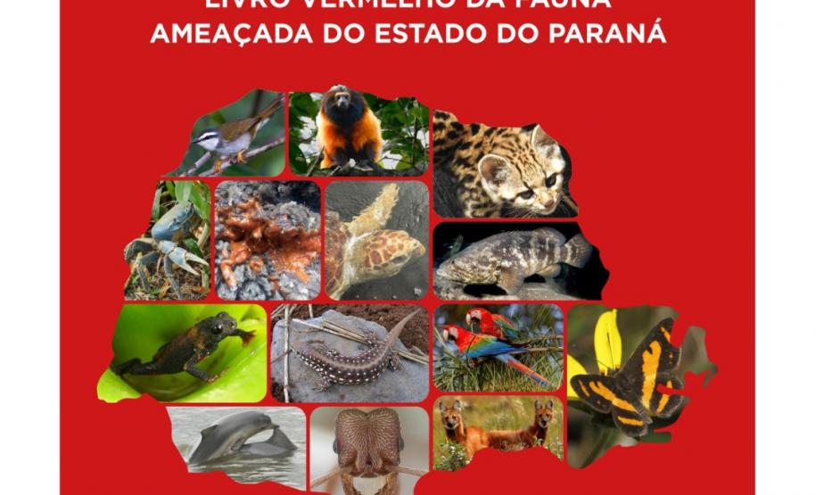 Foto da capa do livro vermelho da fauna do Paraná
