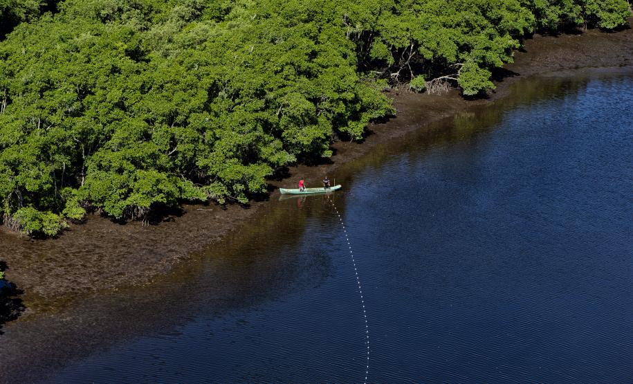 Foto aérea de paisagem natural do Paraná