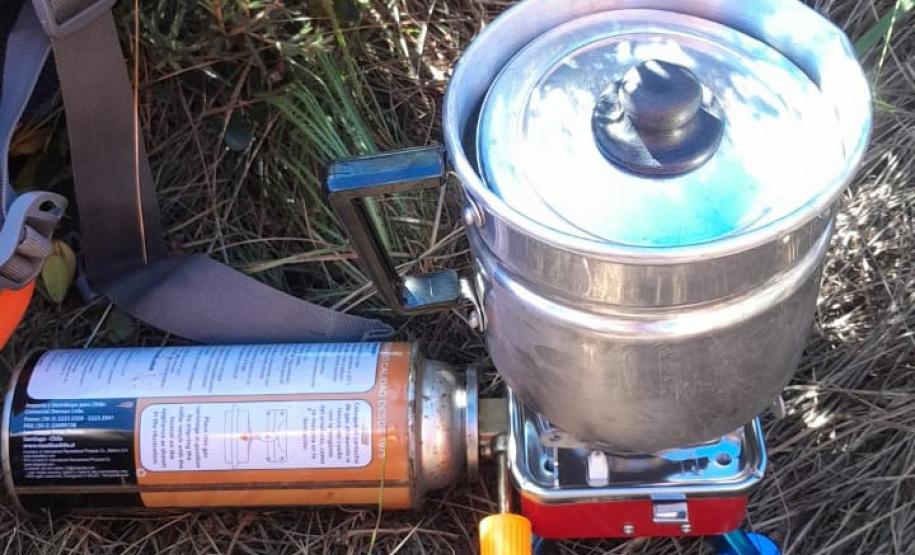 Foto de lixo recolhido durante mutirão