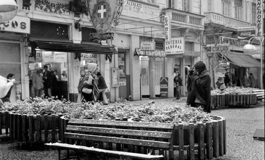 Foto de neve na cidade de Curitiba