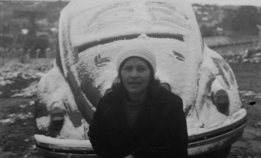 Foto de neve na cidade de Curitiba