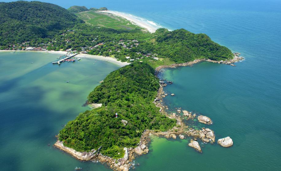 Foto aérea da Ilha do Mel
