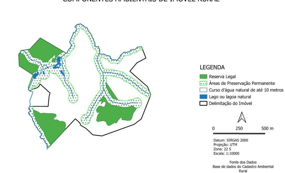 Foto de mapa vetorial usado no licenciamento ambiental