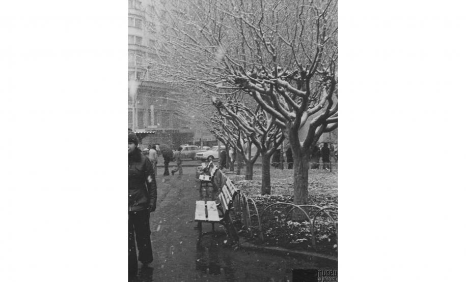 Foto de neve na cidade de Curitiba